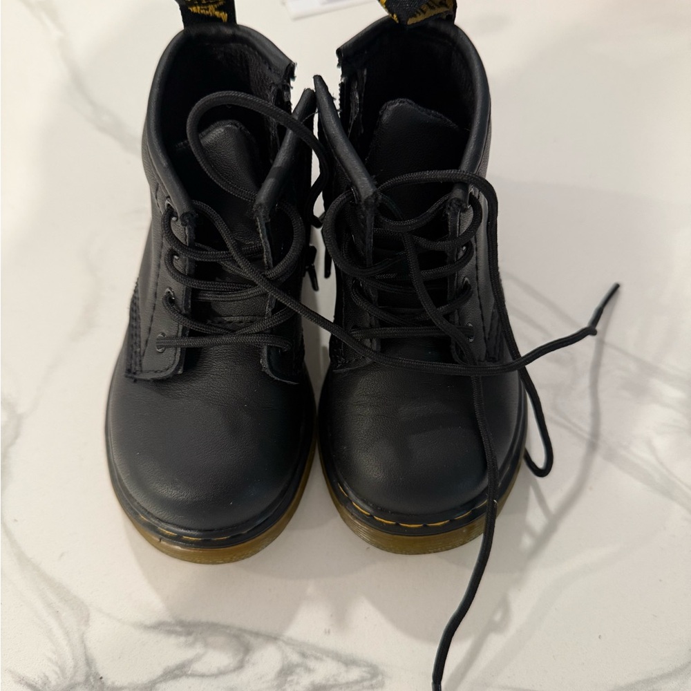 Dr. Martens Black Leather Combat Boots